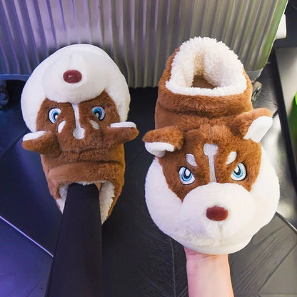 Cozy Husky Slippers 🐺
