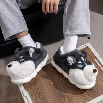 Cozy Husky Slippers 🐺