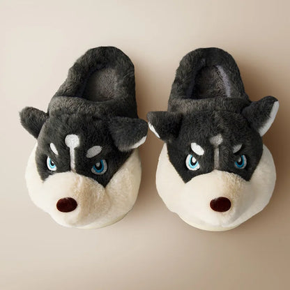 Cozy Husky Slippers 🐺