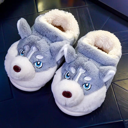 Cozy Husky Slippers 🐺